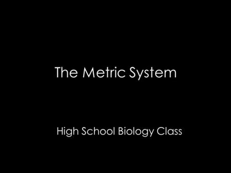 High School Biology Class