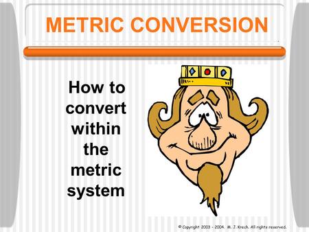 How to convert within the metric system