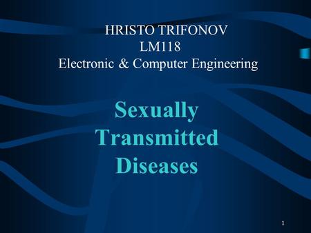 Sexually Transmitted Diseases