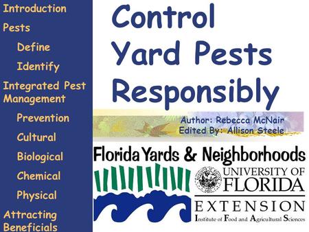 Control Yard Pests Responsibly