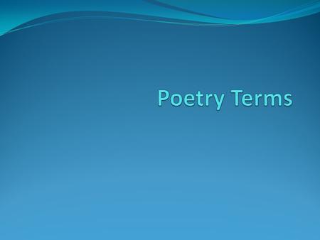 speaker The narrator of a poem (as with other pieces of literature, the narrator can be first person, third person limited, third person omniscient, or.