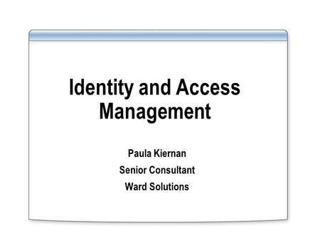 Identity and Access Management