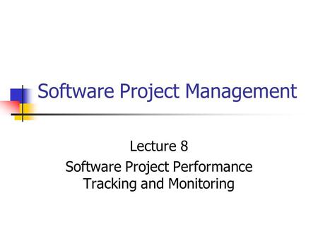 Software Project Management