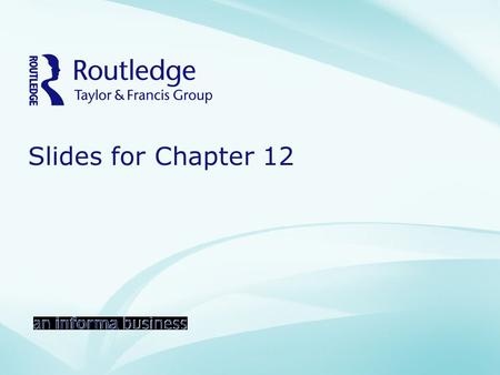 Slides for Chapter 12. The Future of Strategic Operations We can envisage that the future of operations management will be fundamentally concerned with.