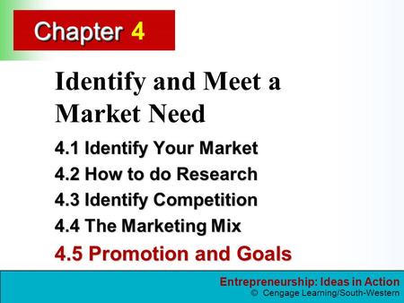 Identify and Meet a Market Need