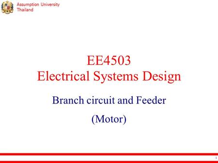 EE4503 Electrical Systems Design