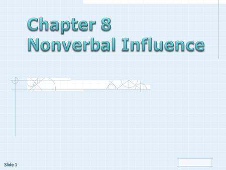 Slide 1. Nonverbal communication is powerful 65-95% of emotional meaning is carried via nonverbal channels. When verbal and nonverbal channels contradict,