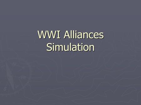 WWI Alliances Simulation