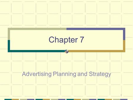 Advertising Planning and Strategy