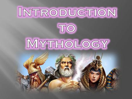 Introduction to Mythology