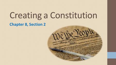 Creating a Constitution