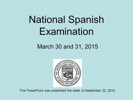 National Spanish Examination