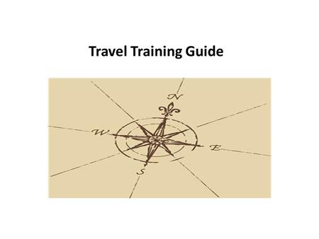 Travel Training Guide.