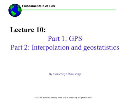 Part 2: Interpolation and geostatistics