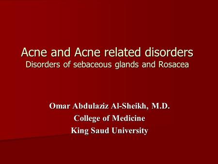 Omar Abdulaziz Al-Sheikh, M.D.