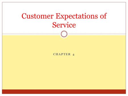 Customer Expectations of Service