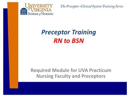 Preceptor Training RN to BSN