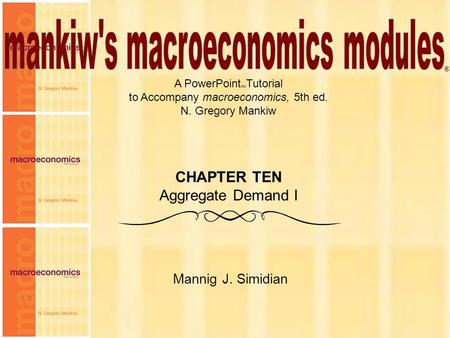 mankiw's macroeconomics modules