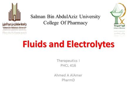 Fluids and Electrolytes