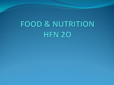 5 Main Areas: 1.Food Safety & Food labs 2.Food Choices 3.Nutrition & Health 4.Local & Global Foods.