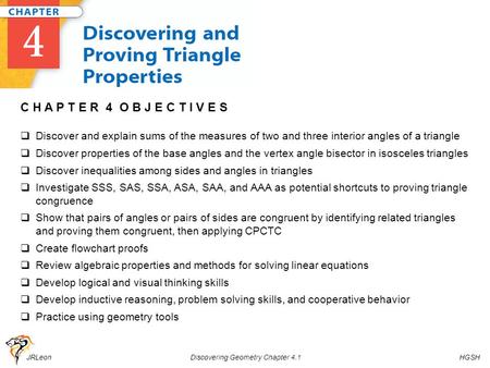 JRLeon Discovering Geometry Chapter 4.1 HGSH