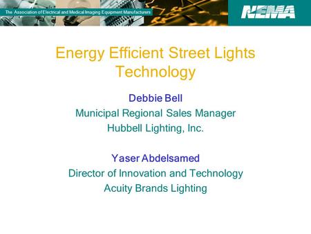 Energy Efficient Street Lights Technology