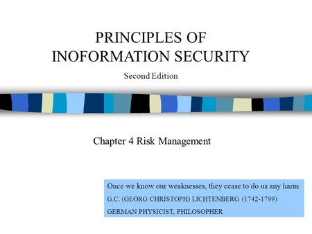 PRINCIPLES OF INOFORMATION SECURITY