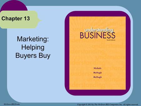 Marketing: Helping Buyers Buy