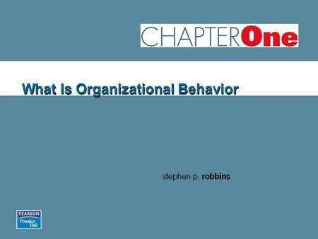 What Is Organizational Behavior