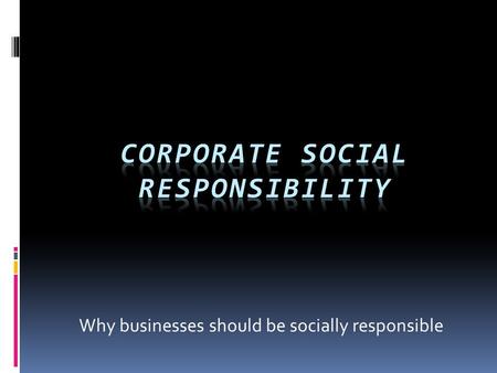 Corporate Social Responsibility