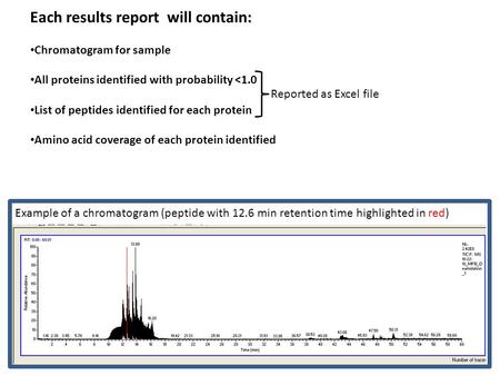 Each results report will contain: