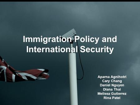 Immigration Policy and International Security