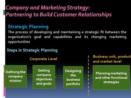 Company and Marketing Strategy: