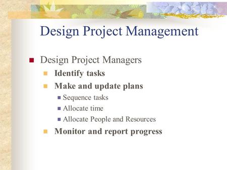 Design Project Management