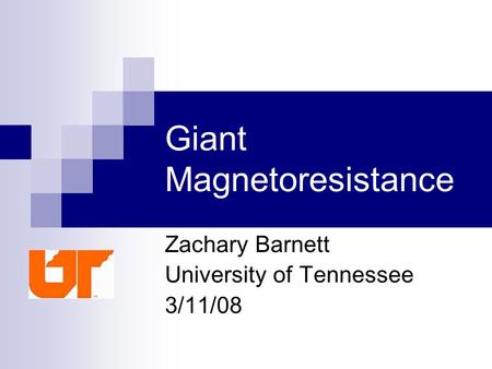 Giant Magnetoresistance