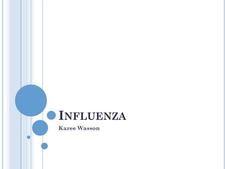 I NFLUENZA Karee Wasson. I NFLUENZA Influenza viruses are encapsulated, negative- sense, single-stranded RNA viruses of the family Orthomyxoviridae. The.