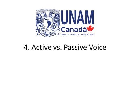 4. Active vs. Passive Voice