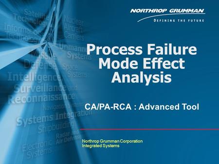 Process Failure Mode Effect Analysis