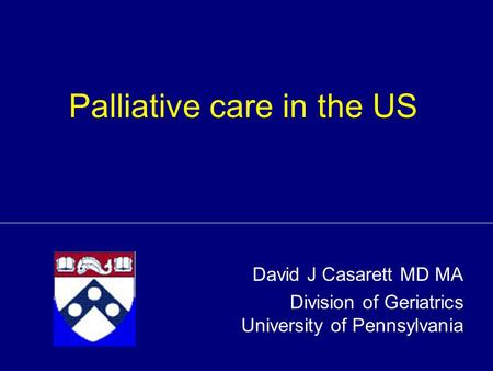 Palliative care in the US