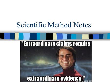 Scientific Method Notes