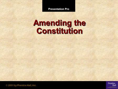 Amending the Constitution