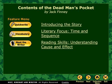 Contents of the Dead Man’s Pocket by Jack Finney