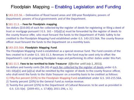 § 143-215.56. – Delineation of flood hazard areas and 100-year floodplains; powers of Department; powers of local governments and of the Department. §