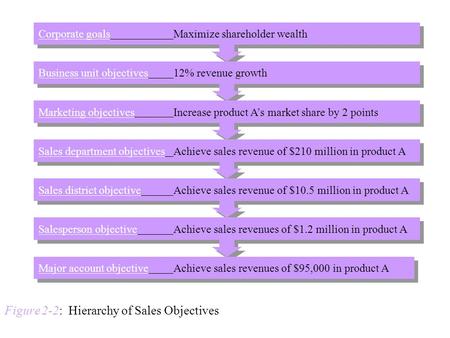 Figure 2-2: Hierarchy of Sales Objectives