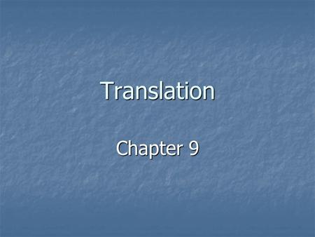 Translation Chapter 9.