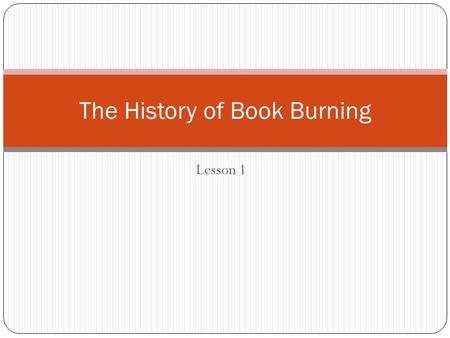 The History of Book Burning