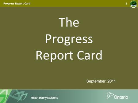 The Progress Report Card