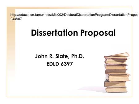 Dissertation Proposal