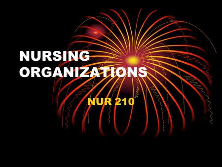 NURSING ORGANIZATIONS NUR 210. American Nurses Association Isabel Hampton Robb 1890 National, state and local AACN Accredits educational providers “AJN”