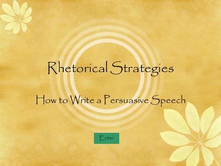 Rhetorical Strategies